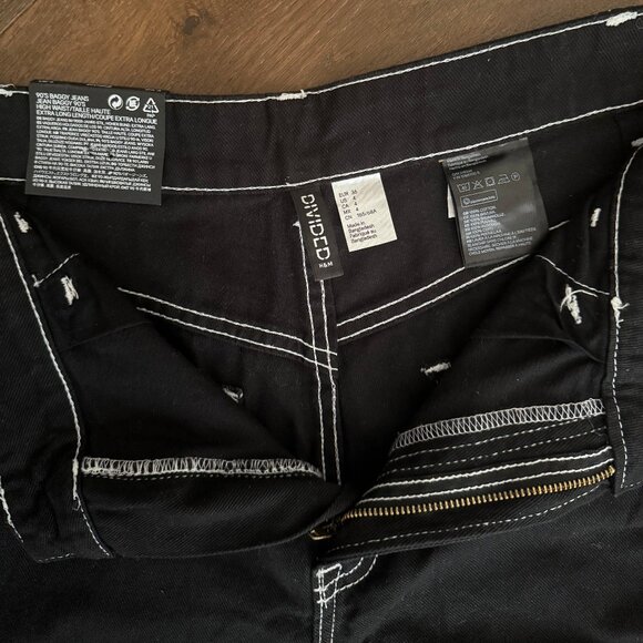 H&M Black & White Cargo Pants - Picture 4 of 5